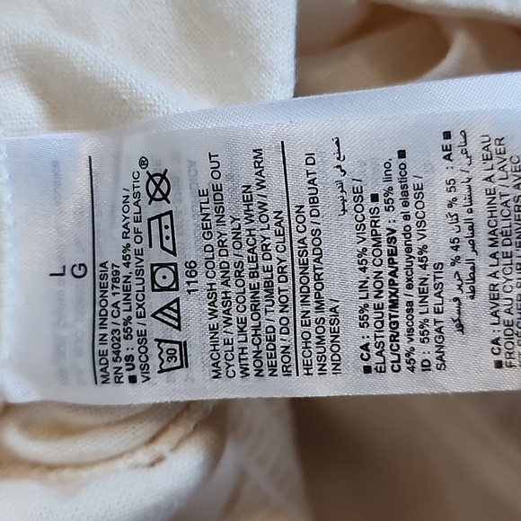 Old Navy Linen-Blend Tie-Shoulder Corset Cami Jumpsuit/  L - Picture 6 of 17